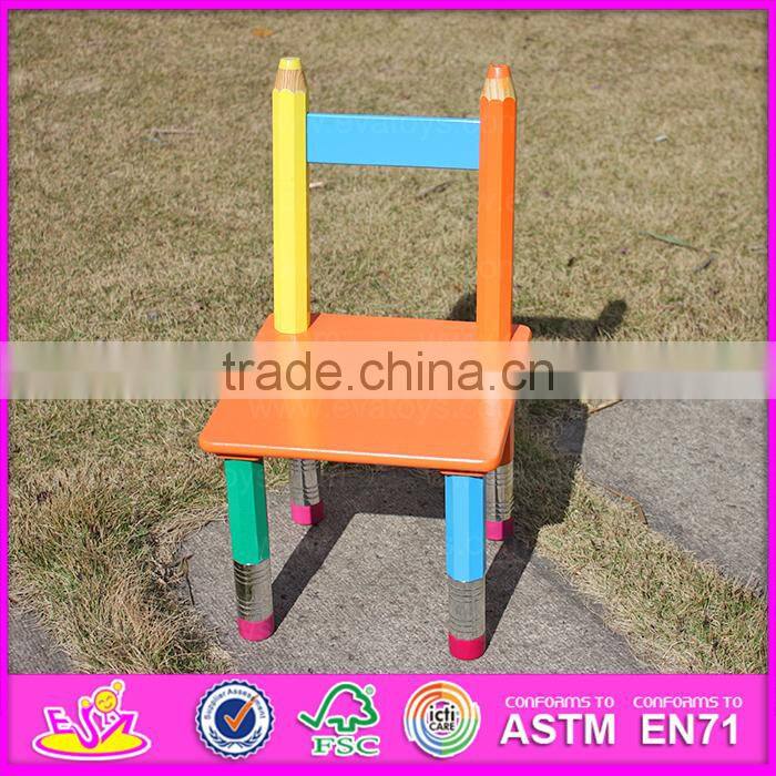 2015 MDF kids study desk chair in pencil design,Portable folding table chair set,Hot sale wooden study table and chair WO8G106