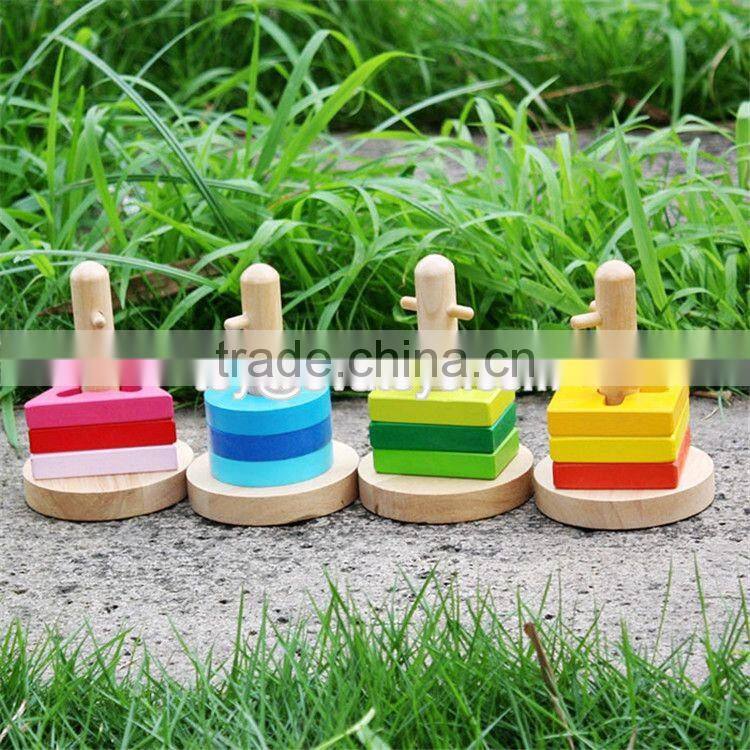 Best sale kids shape matching wooden educational blocks W13E068
