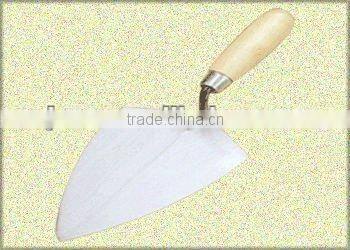 wooden handle carbon steel bricklaying bucket trowel
