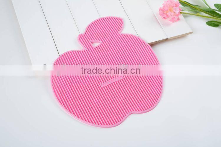 Fancy Cup Mats Apple Shaped Flat Anlti Silp Coaster Cup Insulation Mat