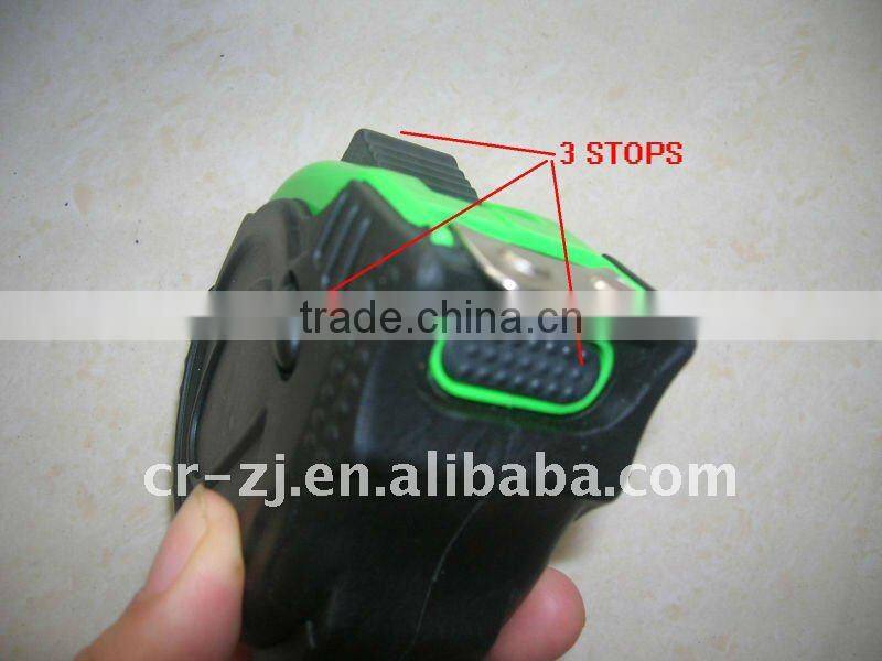 2011 HOT SALE 5m/25mm & 3stops&With magnetic hook&Rubber cover tape measure/measuring tape CRXH-01