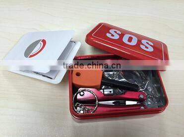 Camping Emergency SOS tin box