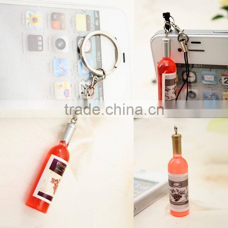 Cheap lovely wine bottle key chain
