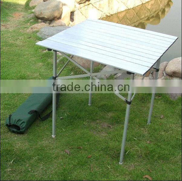 Camping table folding Aluminum portable bench roll up picnic beach table