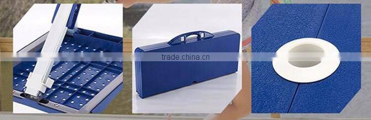 High Quality ABS Folding Table Set Portable Outdoor Camp Suitcase Picnic Table 4 Seats Blue