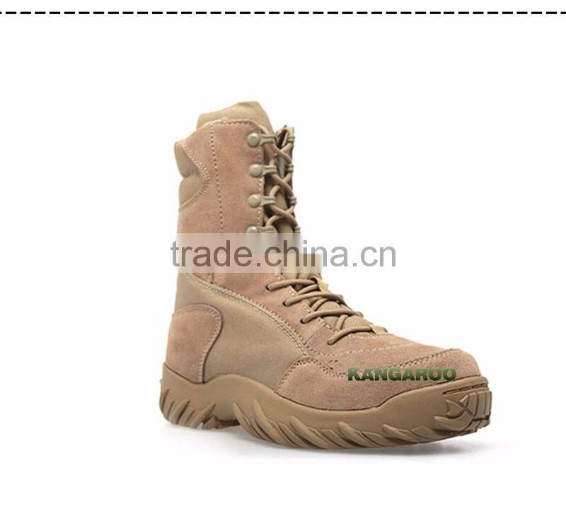 Lace Up Beige Military Desert Boots Combat