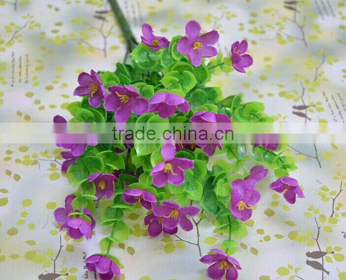 artificial flower bouquet, plum flower bouquet
