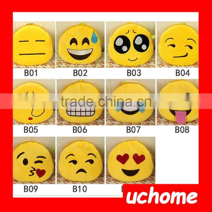 UCHOME Cheap Custom Coin Purse, Plush Emoji Coin Purse