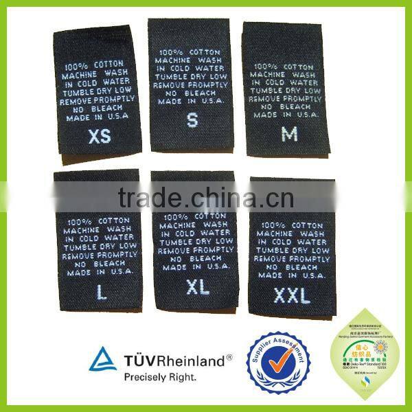 OEM supply Custom cotton tag /label screen printing patches