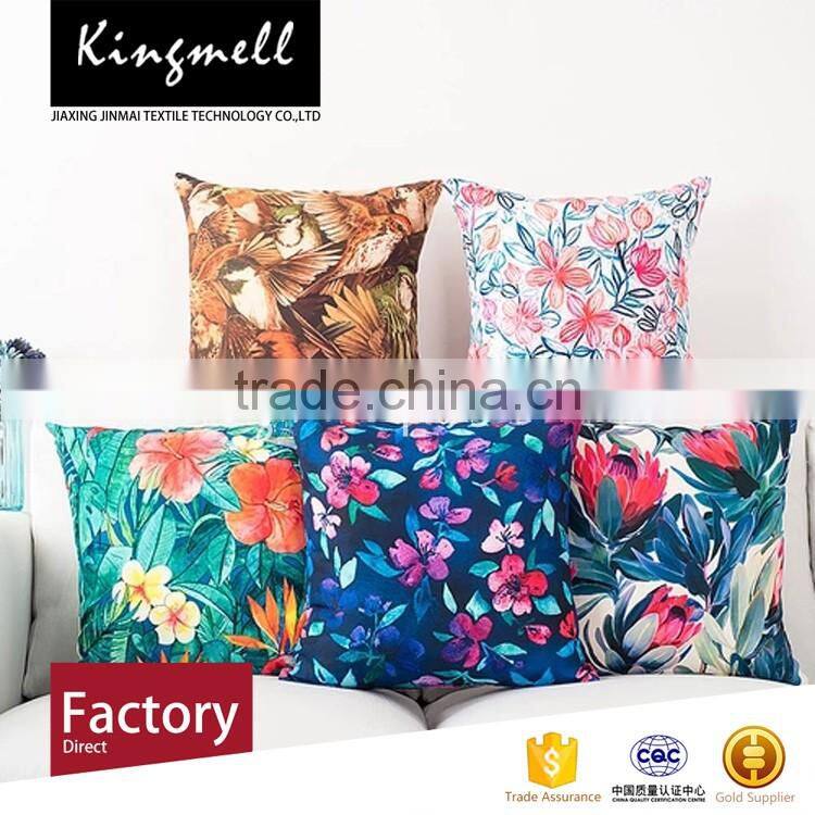 Customized digital printed outdoor cushion fashion floral cushion
