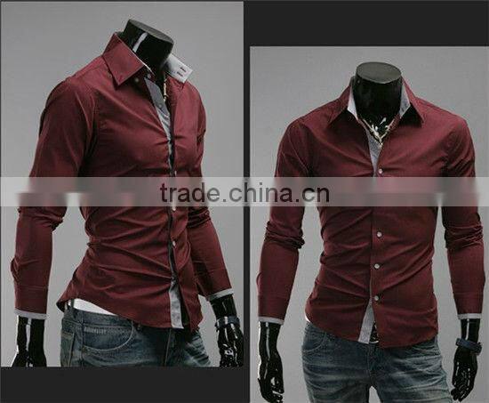 Slim fit shirt men china shirt stock wholesale italian design man shirts