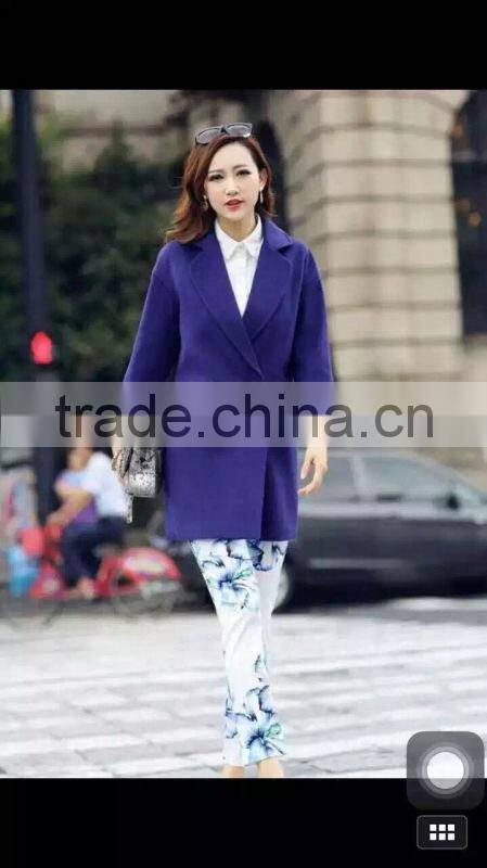 GZY stock warehouse woman clothes winter wollen overcoat stock England model export china charming design 2017