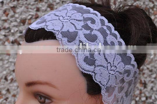 Fashion white HOT popular cotton spring lace wedding headband