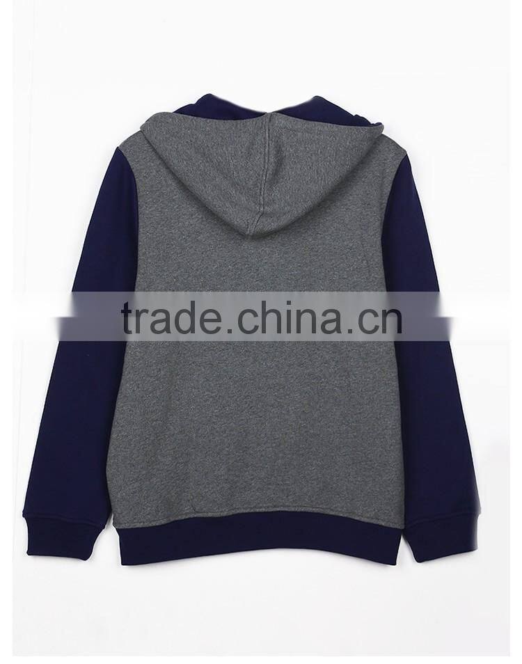 high quality plain dyed color block children jacket winter coat