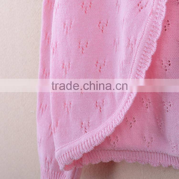 100% cotton fashion crocket kids knit bolero cardigan sweater