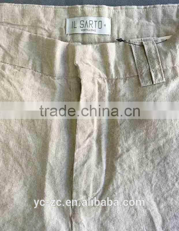 100% linen comfortable men beach shorts
