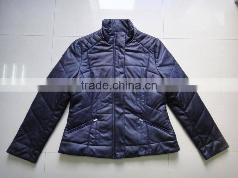 Women 100% Polyester Suede Padded Winter Jacket