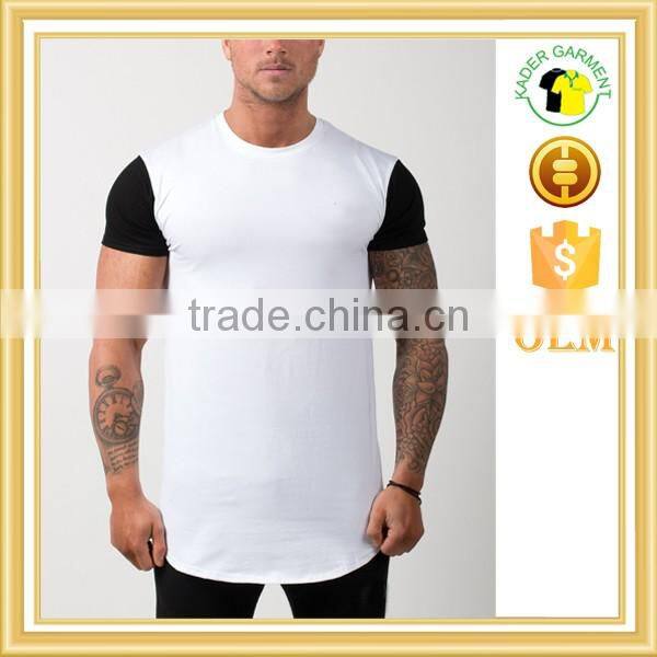 Superfit cuved hem extended gym sports t shirt man