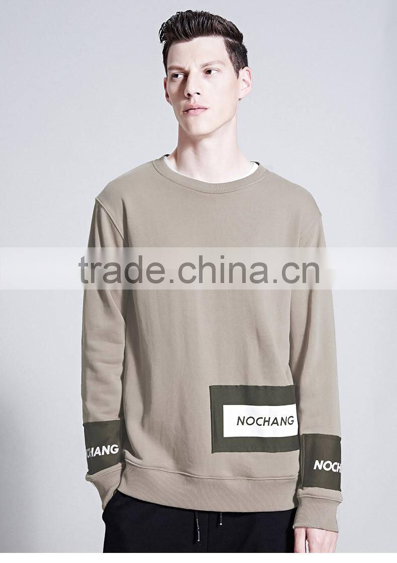 Wholesale Men's Fashion Hip Hop Clothing Custom Crew Neck Sweatshirt
