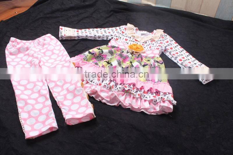 Chunky boutique outfits Girl Dress With Arrows Persnickety Yoga Clothing sets for Girls LBYTZ001-58