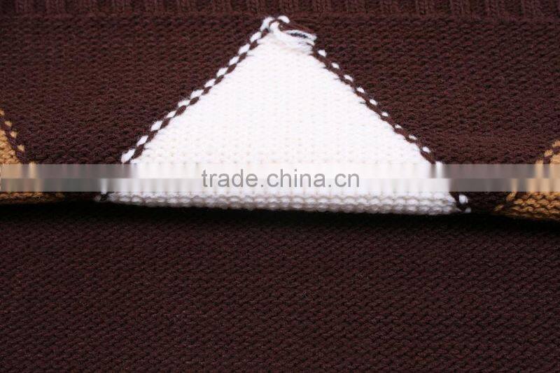 Diamond Sleeveless Sweater Knitting Pattern For Men