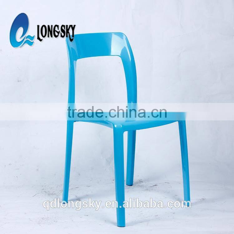 LS-4027B Triumph outdoor plastic dining chair cheap stackable PP chair ABS seat restaurant chair