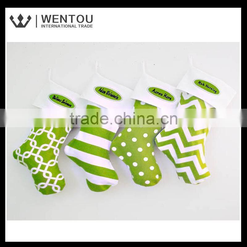 Wholesale cheap stock Personalised Canvas Christmas Stocking
