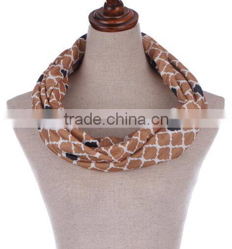 Wholesale lady fashon jersey Quatrefoil Infinity Scarf