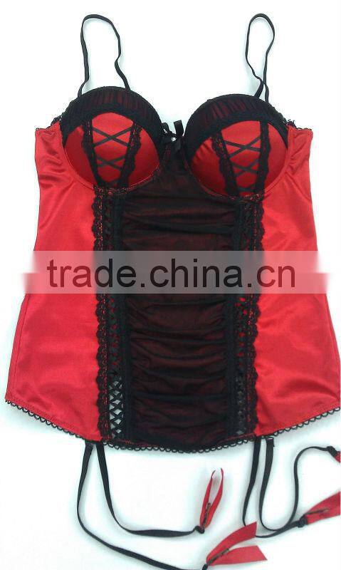 New design of ladies corset underwear body shaper ladies bustier lace corset 20#