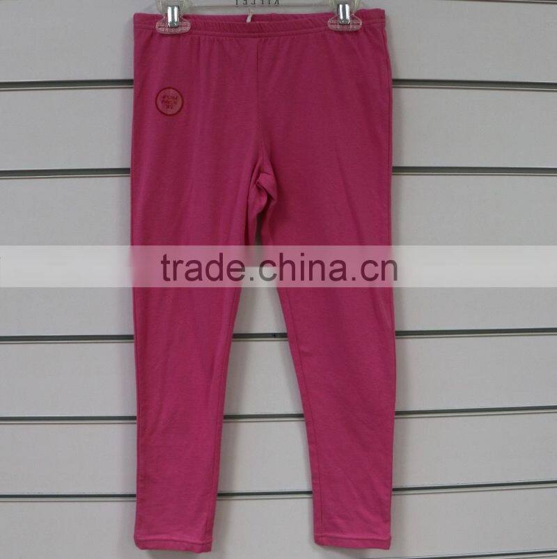 solid color and full print girls leggings with cotton spandex fabric
