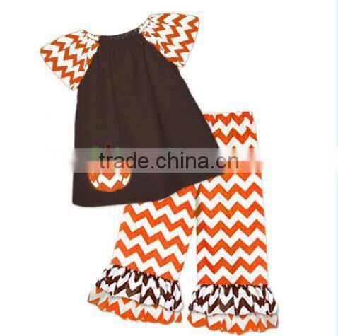 Conice kids outfits cheap baby girl clothes sets girl's Halloween pumpkin exquisite embroidery series of suits