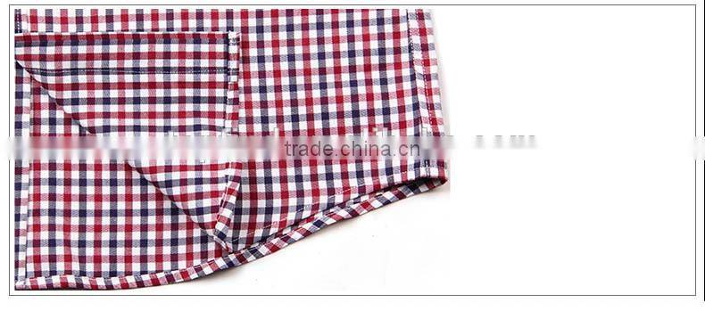 Trendy new model pattern 100% cotton small check shirt for men