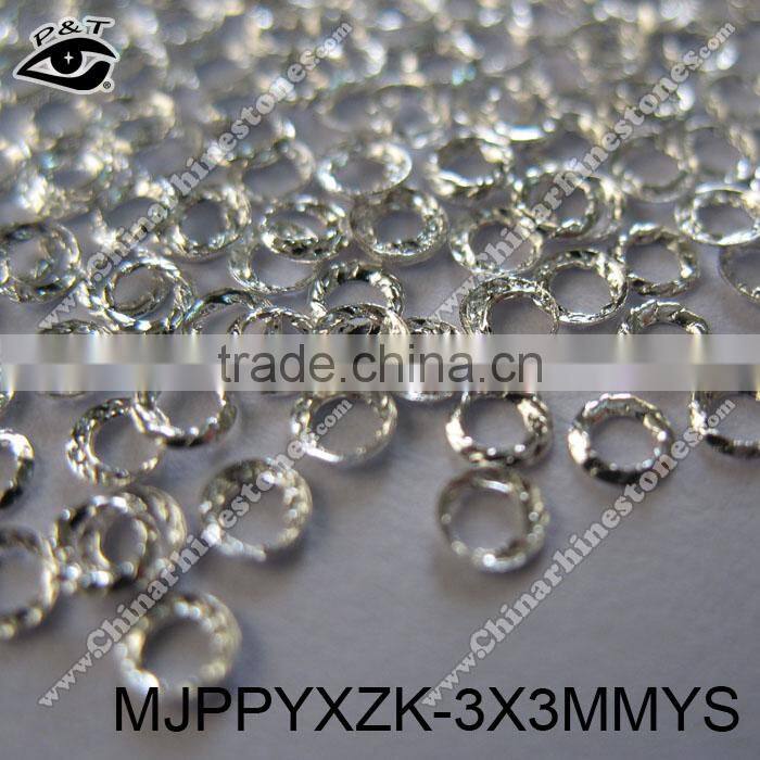 3x3mm round hole studs silver nail studs for decorations