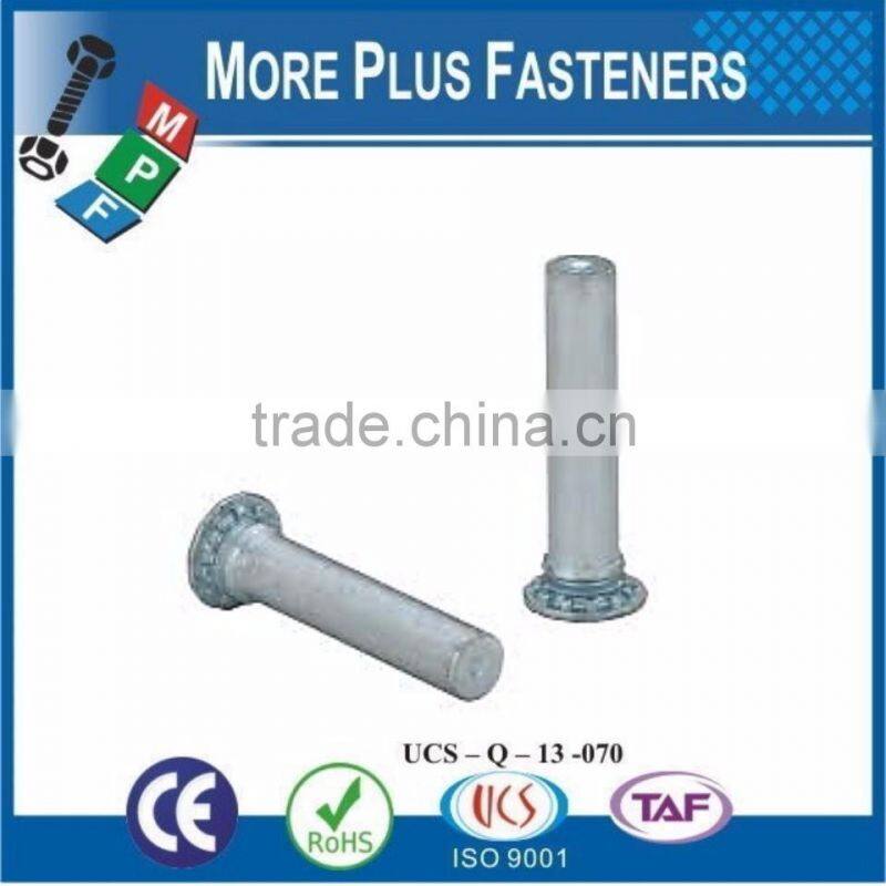 Made in Taiwan Flush Mounted Head Unthreaded Stainless Steel Self Clinching Pin