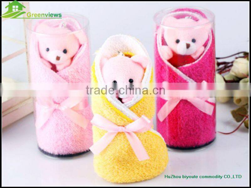 Girl friend lovely pink bear cake towel gift wedding gift Bear Design Wedding cute Cake Towel Gift Towel