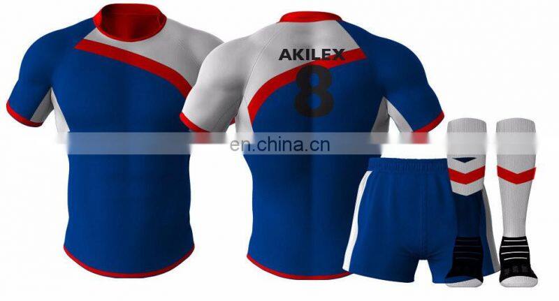 2016 custom design sublimation rugby jersey with socks