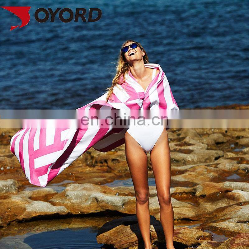 Quick dry Custom Printed Microfiber long lasting cooling feel sport round beach towel