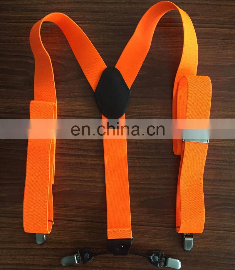 2017 men's fashion suspenders 4 clips suspenders