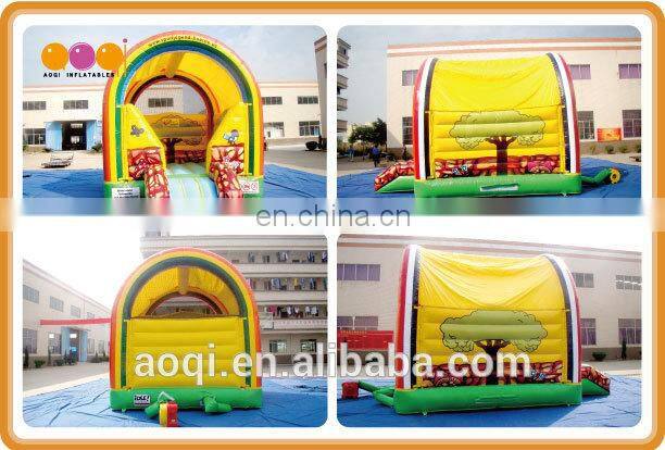 AOQI new design rainbow model colorful inflatable bouncer for kids for sale