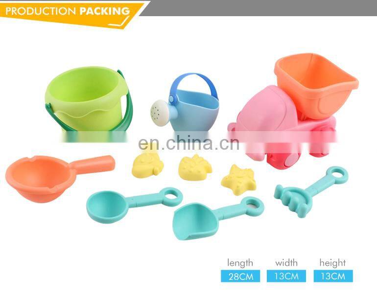 Hot sales beach toy set plastic sand castle bucket
