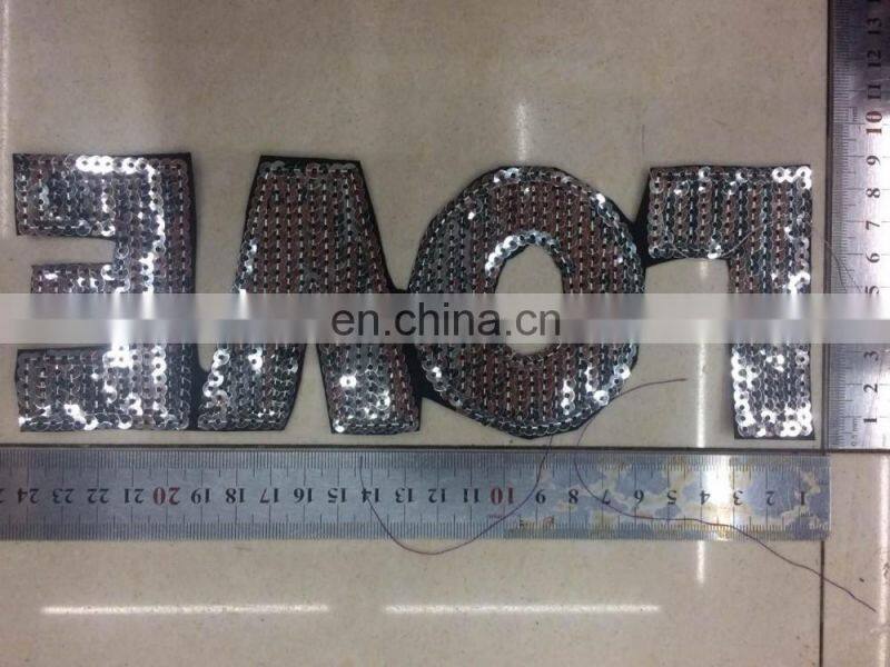 2016 cheap embroidery sequins cute hot fix motifs,fashion patches,embroidered patch