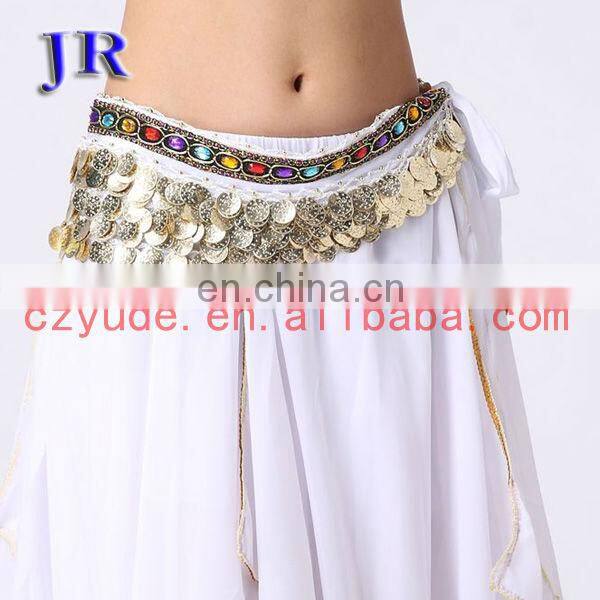 Velvet gold coins wholesale belly dance hip scarves for ladies Y-2026#