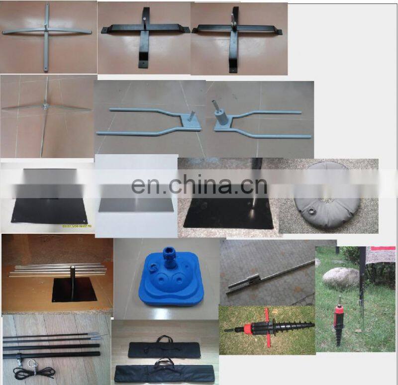 custom beach flag with cross base and pole