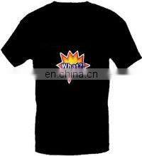 fashion cool flashing LED light EL T-shirt for dancing with colorful logo