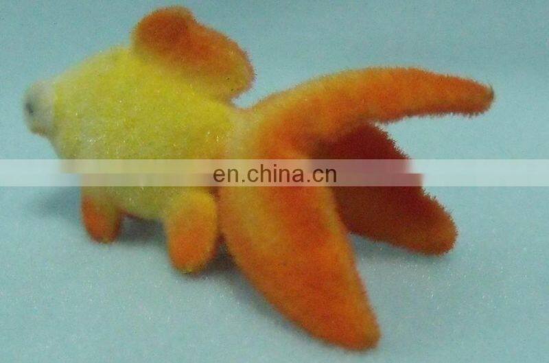 goldenfish flocked animal toy