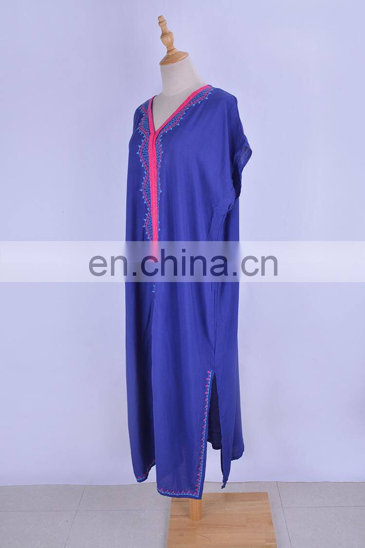 Cotton Long Beach Cover up Sarong Beach Dress Embroidered Bikini Cover up Robe de Plage Pareo Beach Swimsuit Cover up Beachwear