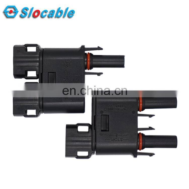 2to1 3to1 4to1 50A PPO Insulation Copper Tinned IP68 solar Branch PV Connector 2 Way
