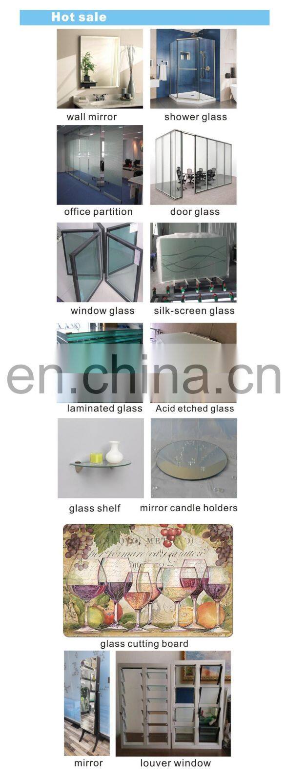 Factory price rectangle tempered glass dining  table top polished edge for factory price