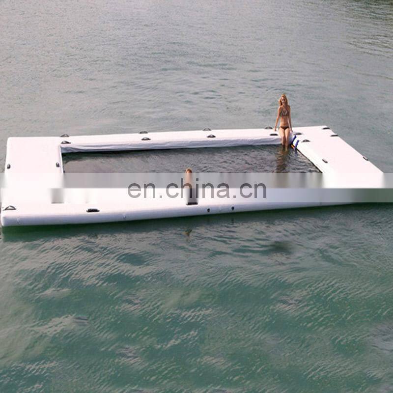 High quality inflatable swimming pool for adult and kinds/inflatable swimming sea pool with net for sale