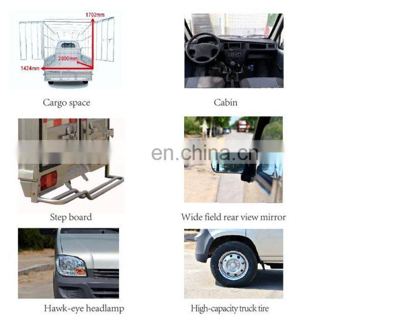 cheap double-cabin cargo china mini stake truck